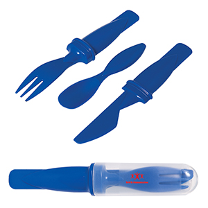 KP6641
	-LUNCH MATE CUTLERY SET
	-Royal Blue/Clear